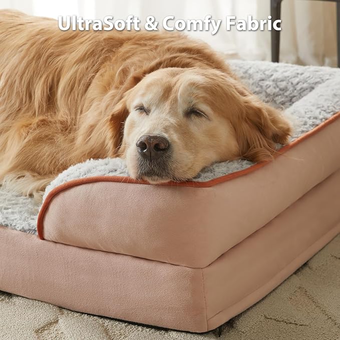 Orthopedic Dog Bed for Large Dogs, Egg Crate Foam Bed for Large Dogs, Equipped - Image 3
