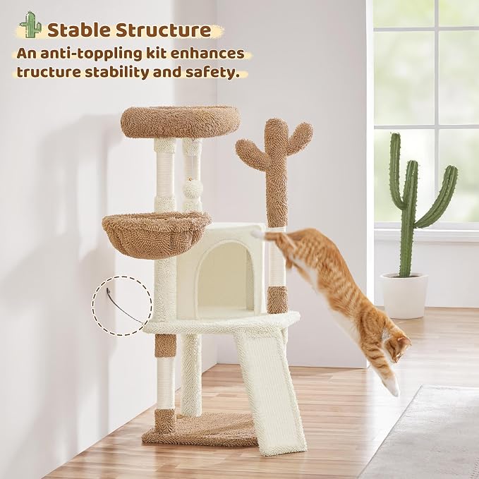 Yaheetech Cactus Cat Tree, 42in Cat Tower - Image 7