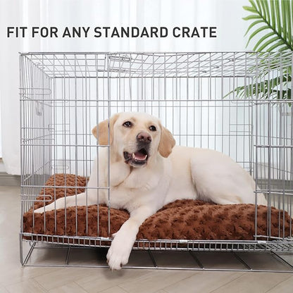 KSIIA Washable Dog Bed Deluxe Plush Dog Crate Beds Comfy Kennel Pad Anti-Slip - Image 3