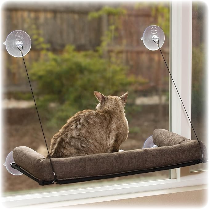 K&H Pet Products EZ Mount Bolster Cat Window Perch by KHPetProducts
