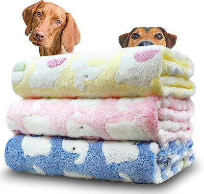 Dog Blankets for Medium Large Dogs, 3 Pack Washable Pet Throw 41" x 31" by NXDZI