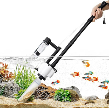 AQQA Fish Tank Cleaner, 8-in-1 Electric Aquarium Gravel Vacuum, Clean - Image 8