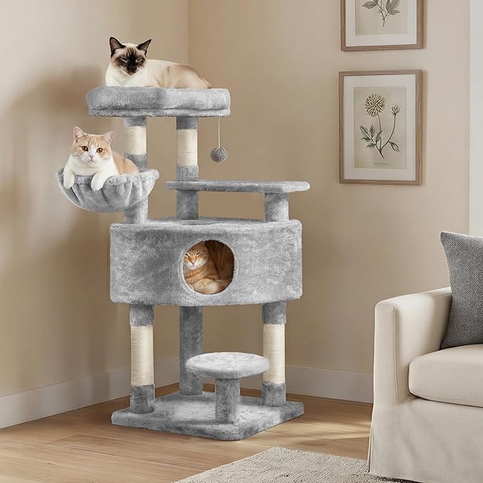 Yaheetech 46in Cat Tree Tower | Multi-Level Indoor Activity Center - Image 2