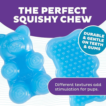 Outward Hound Gummiez Bear Dog Toy & Treat Stuffer, 4.7″ x 3″ Blue - Image 3