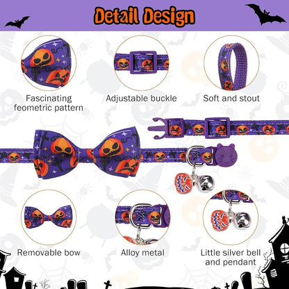 SCENEREAL Halloween Cat Collar Breakaway 3 Pack, Safety Collars, Pet Accessory - Image 4
