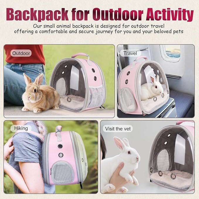 Back Expandable Backpack for Small Animals, Portable Travel Bag Breathable Pet - Image 5