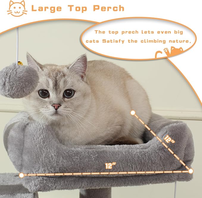 Cat Tree, 70-Inch Cat Tree Tower - Image 5