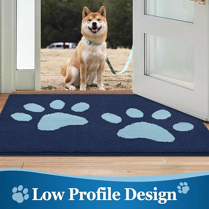 Buganda Dog Door Mat for Muddy Paws, Absorbent Dirt Trapper Washable Indoor - Image 6