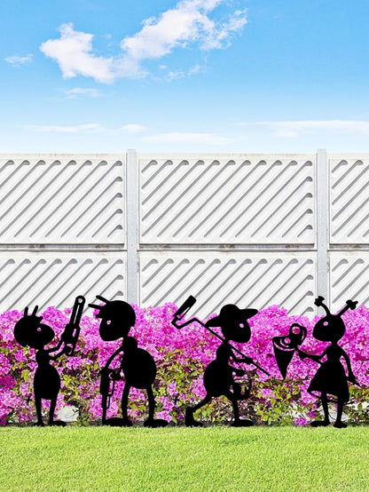 4 Piece Metal Ant Garden Decorative Stakes - Image 4