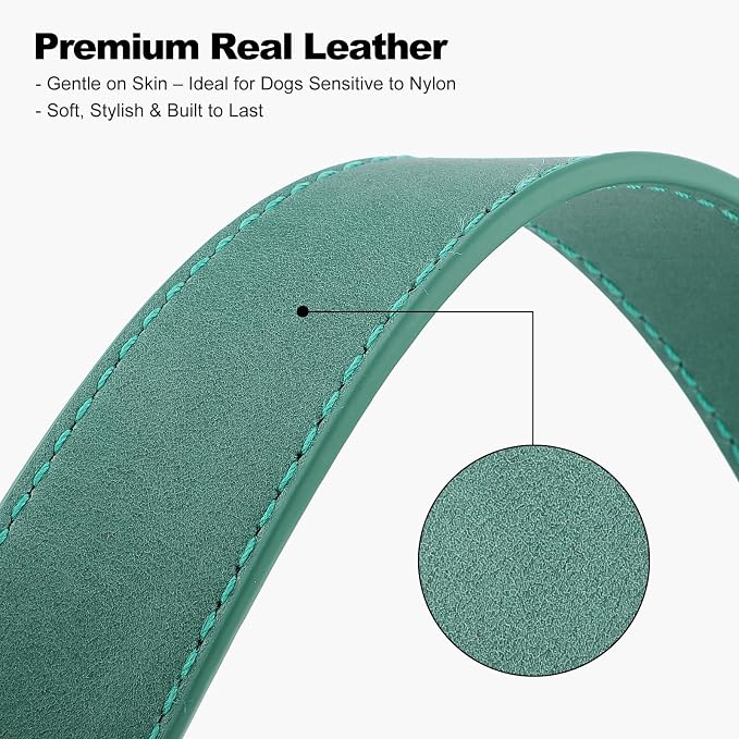 Plutus Pet Genuine Leather Dog Collar – Adjustable Pet Collar - Image 4