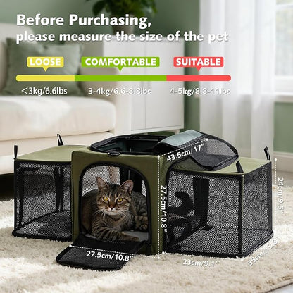 Pecute Cat Carrier Expandable, Stable Pet Carrier - Image 2