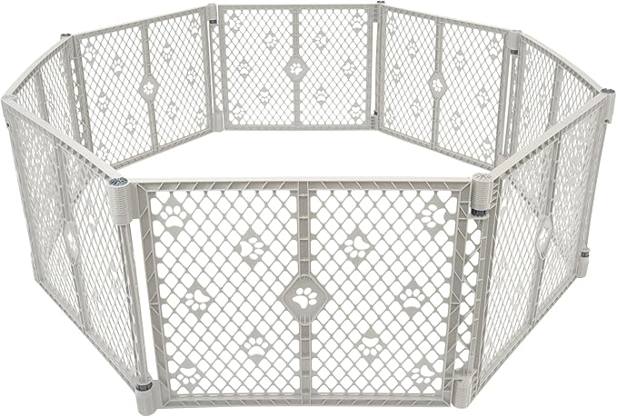 MyPet 8-Panel Paws Petyard, Durable & UV-Resistant Puppy Playpen, by MyPet