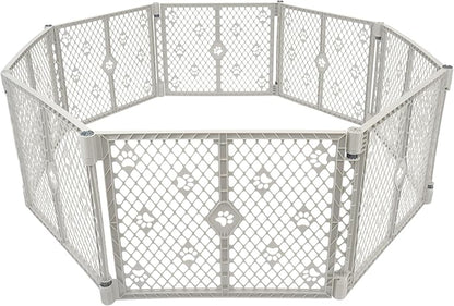 MyPet 8-Panel Paws Petyard, Durable & UV-Resistant Puppy Playpen, by MyPet