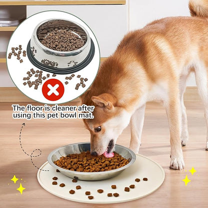 BNOSDM Silicone Cat Feeding Mat 2 Pack Dog Bowl Mats Pet Silicone Food Mat - Image 6