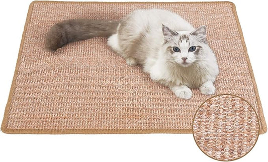 FUKUMARU Cat Scratcher Mat, 23.6 X 31.5 Inch Natural Sisal Cat Scratch Mats by FUKUMARU