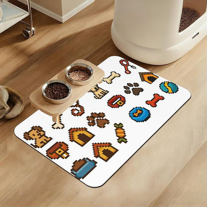 Dog Fun Pet Feeding Mat–Christmas Stocking Quick Dry Absorbent Dog Cat Food Mat by LUTASER