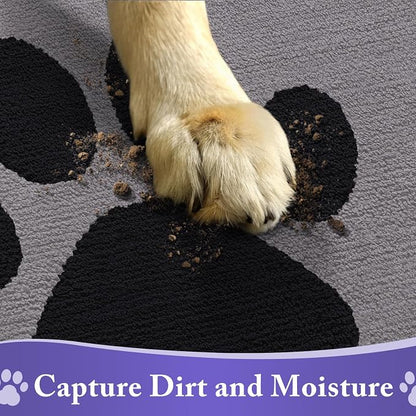 Buganda Dog Door Mat for Muddy Paws, Absorbent Dirt Trapper Non Slip Indoor - Image 4