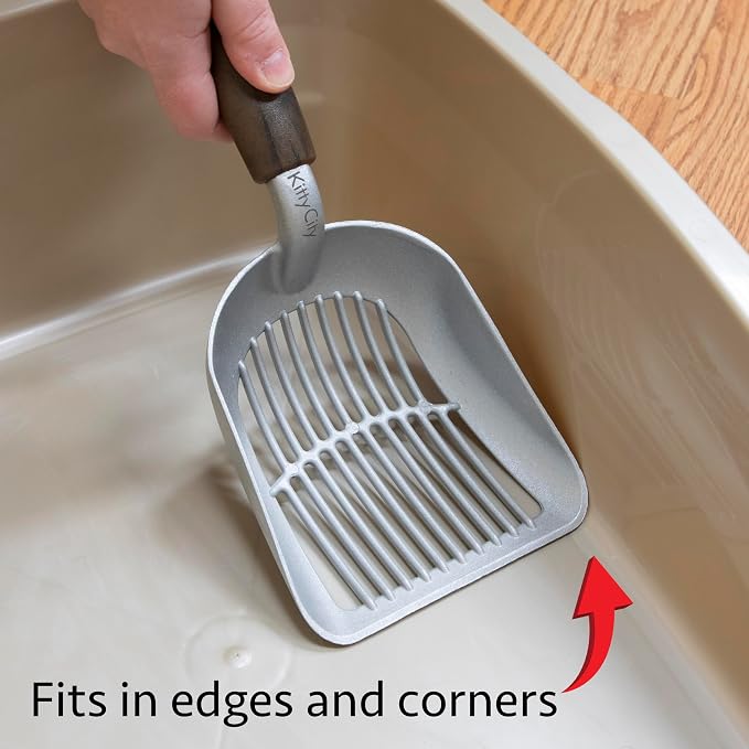 Kitty City Metal Cat Litter Scoop – Durable Non-Stick Aluminum Cat Scoop - Image 3