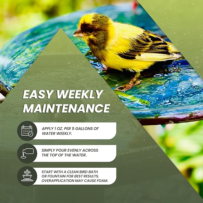 32oz Bird Bath Cleaner, Cleans 160 Gallons of Water, Ideal Fountain Cleaner Safe - Image 6