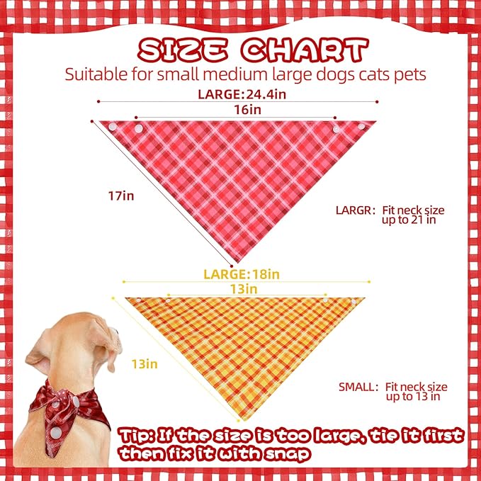 PAWCHIE Dog Bandanas Small Reversible Styles Pet Triangle Scarf Bibs - Image 6