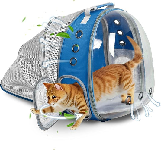 Cat Backpack Carrier Back Expandable Bubble Pet Carrier Backpack by TOYSINTHEBOX