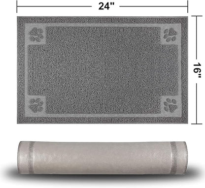 Pet Feeding Mat for Small Dogs and Cats 24" x 16" Flexible and Waterproof Dog - Image 8
