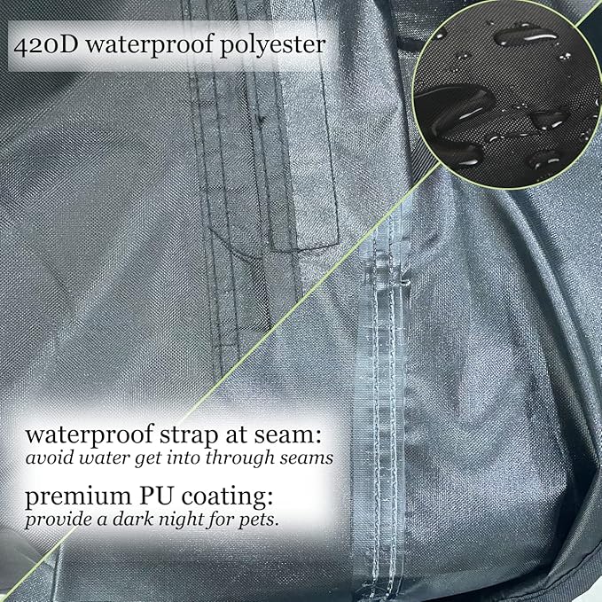 J&C Large Bird Cage Cover 420D Bird Cage Covers Heavy Duty Birdcage Cover - Image 4