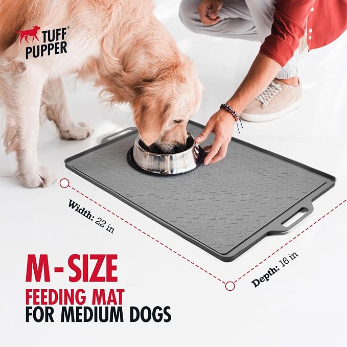 Tuff Pupper 22x16 Medium Dog Feeding Mat - Image 2