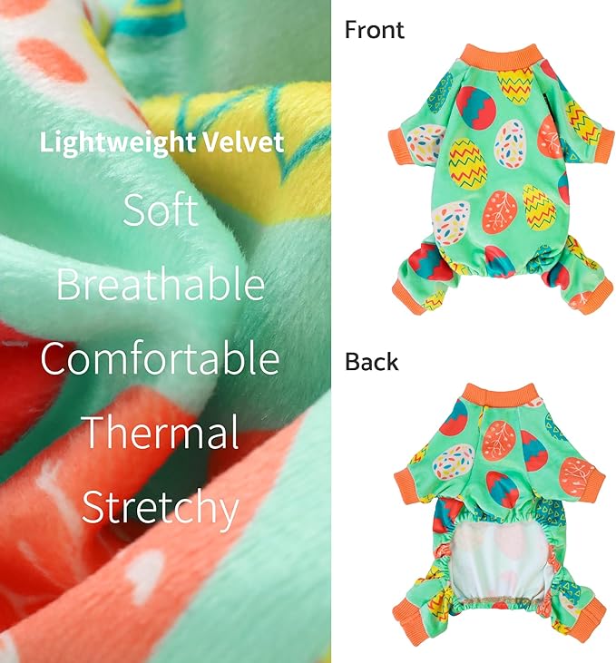 Fitwarm Easter Egg Dog Pajamas, Holiday Dog Clothes - Image 5