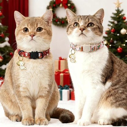 Elegant little tail 2 Pack Cat Collar- Christmas Cat Collars Breakaway - Image 4