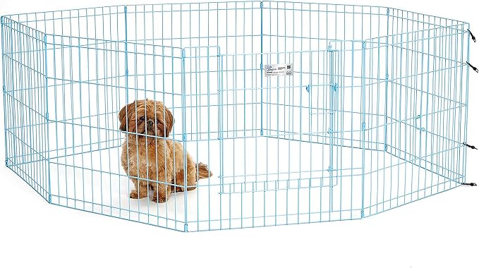 MidWest Homes for Pets Folding Metal Puppy / Dog Exercise Pen, Indoor/Outdoor by MidWestHomesForPets