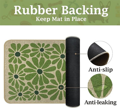 SHIYUE Dog Food Mats for Floors, Absorbent Cat Bowl for Food and Water - Image 2