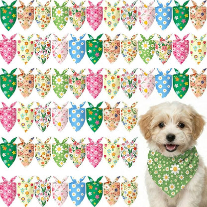 Weewooday 50 Pcs Spring Dog Bandanas Bulk by Weewooday