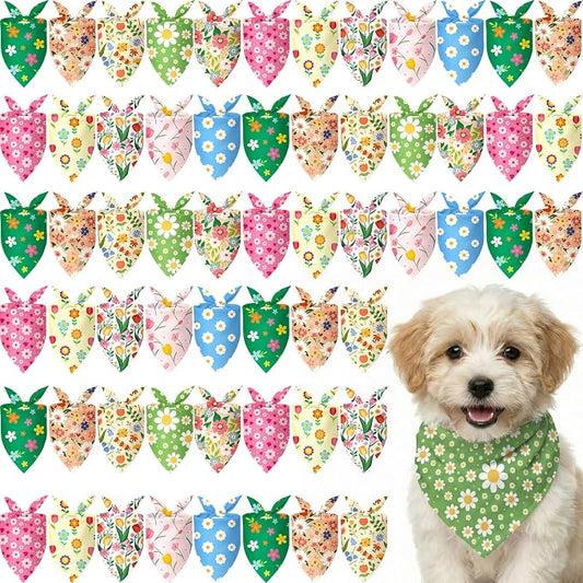 Weewooday 50 Pcs Spring Dog Bandanas Bulk by Weewooday