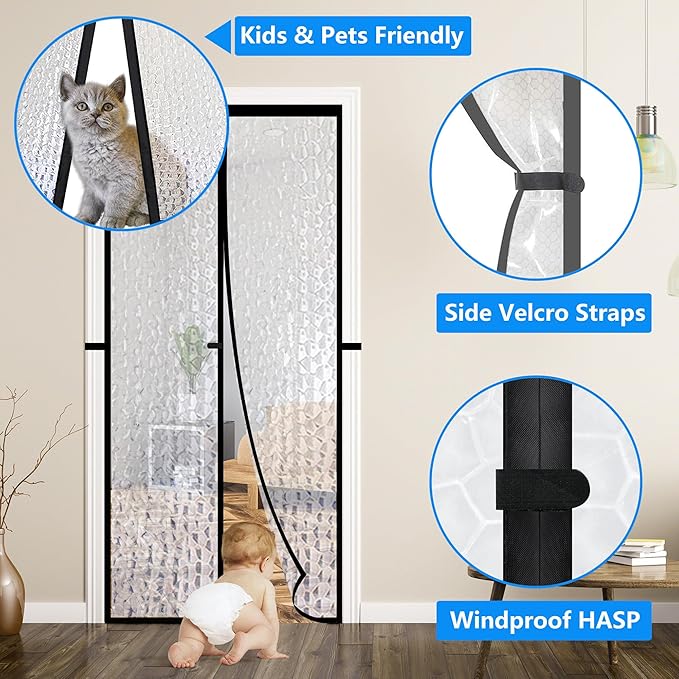 RELIANCER Magnetic Thermal Insulated Door Curtain, Waterproof EVA Door Cover - Image 5
