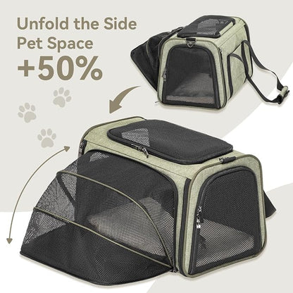 Petsfit Expandable Cat Carrier Dog Carrier, Soft-Sided Collapsible Portable Pet - Image 4