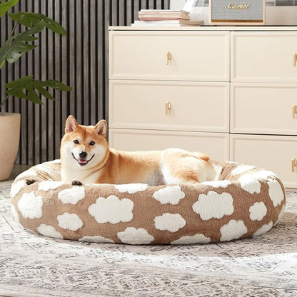 JOEJOY Donut Large Dog Bed, Cute Round Calming Dog Bed - Image 7