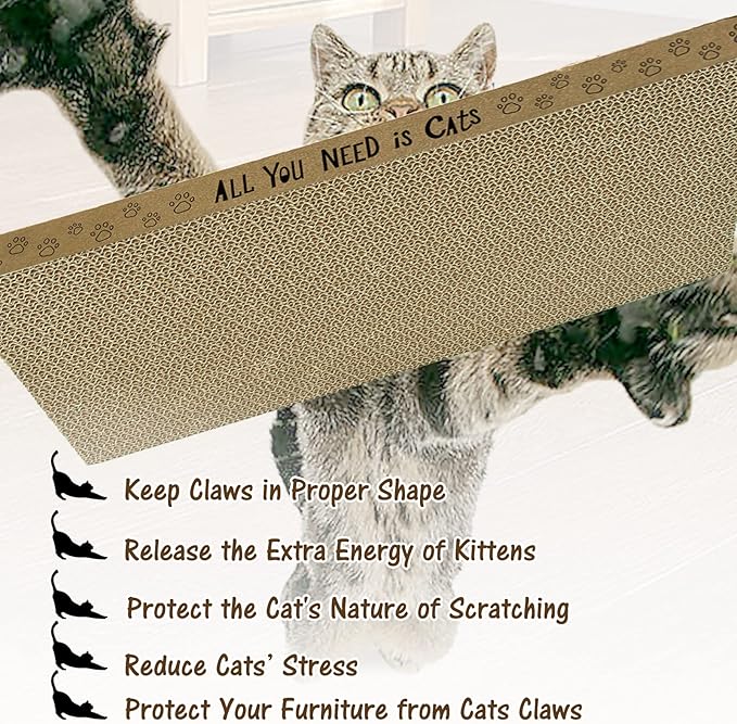 AccEncyc Cardboard Cat Scratcher Pads Cat Scratching Board - Image 4