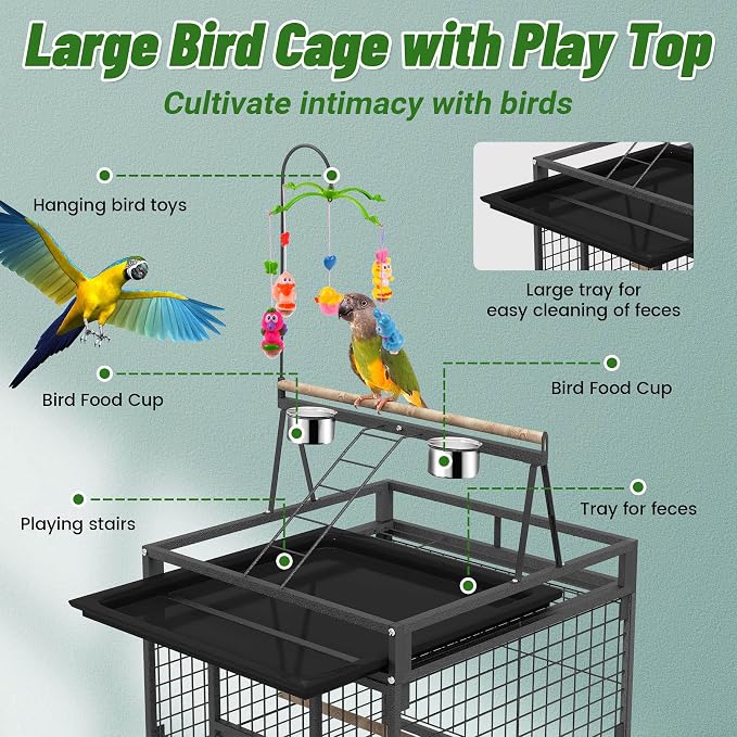 82 Inch Bird Cage, BOINN Bird Flight Cages - Image 6