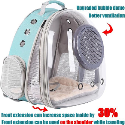 Large Cat Backpack Carrier, 20 Pounds Cat Carry Bookbag, Space Capsule - Image 4