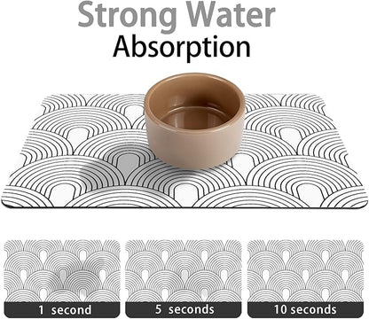 Dog Food Mats for Floors Absorbent, Pet Cat Food Mat - Image 2