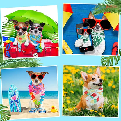 Chunful 100 Pieces Dog Bandanas Bulk Summer Pet Bandanas Pack Triangle Scarf - Image 4