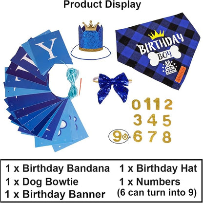 ADOGGYGO Dog Birthday Hat Bandana - Image 3
