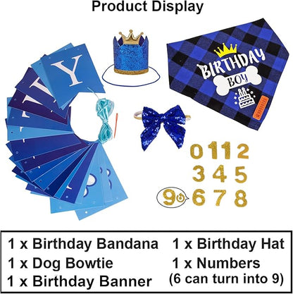 ADOGGYGO Dog Birthday Hat Bandana - Image 3