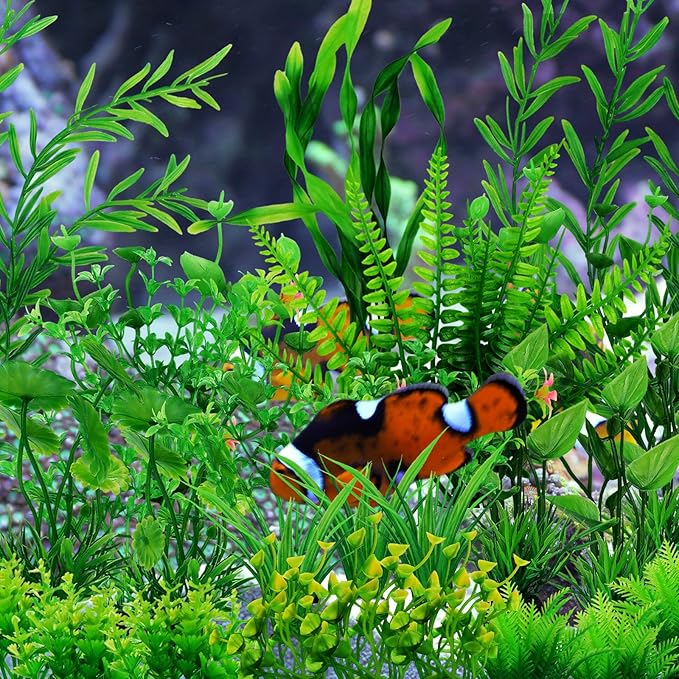 Fish Tank Accessories Aquarium Decorations Green Plants, Aquarium Decor Plastic - Image 5