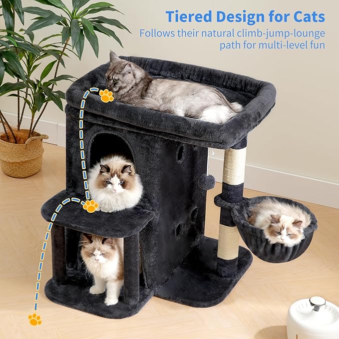 Heybly Cat Tree, 25.6-inch Cat Tower - Image 5