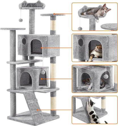 Yaheetech 70in Multi-Level Cat Tree Tall Cat Tower Cat Furniture - Image 4