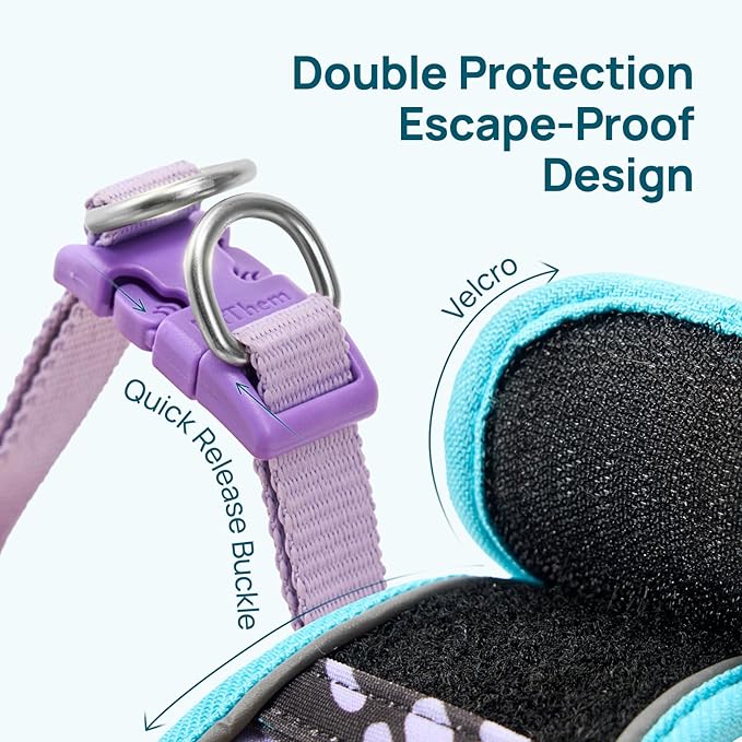Cat Harness and Leash Set, Step-in Escape Proof Adjustable Vest Harness - Image 4