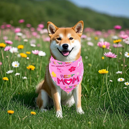 30 Pcs Mothers Day Small Dog Bandanas Bulk 25 Inch Love Mom Dog Bandanas - Image 5