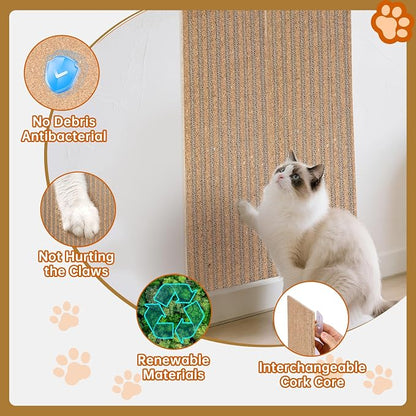 Natural Cork cat Scratch pad for Cats-cat Scratching Posts-cat scratchers for - Image 6